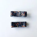 Floral robin and hare - Ribbon Lined Hair Bow - pack of two
