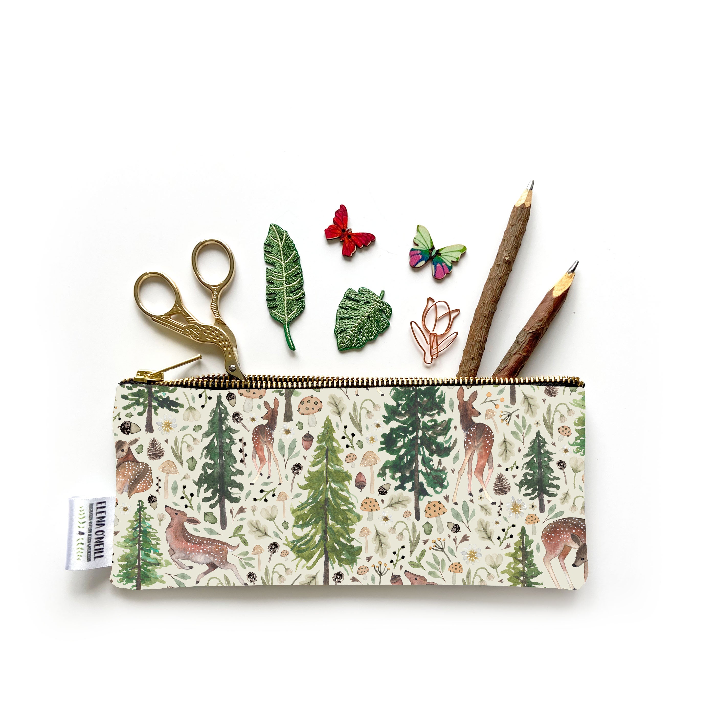 Deer forest pencil case