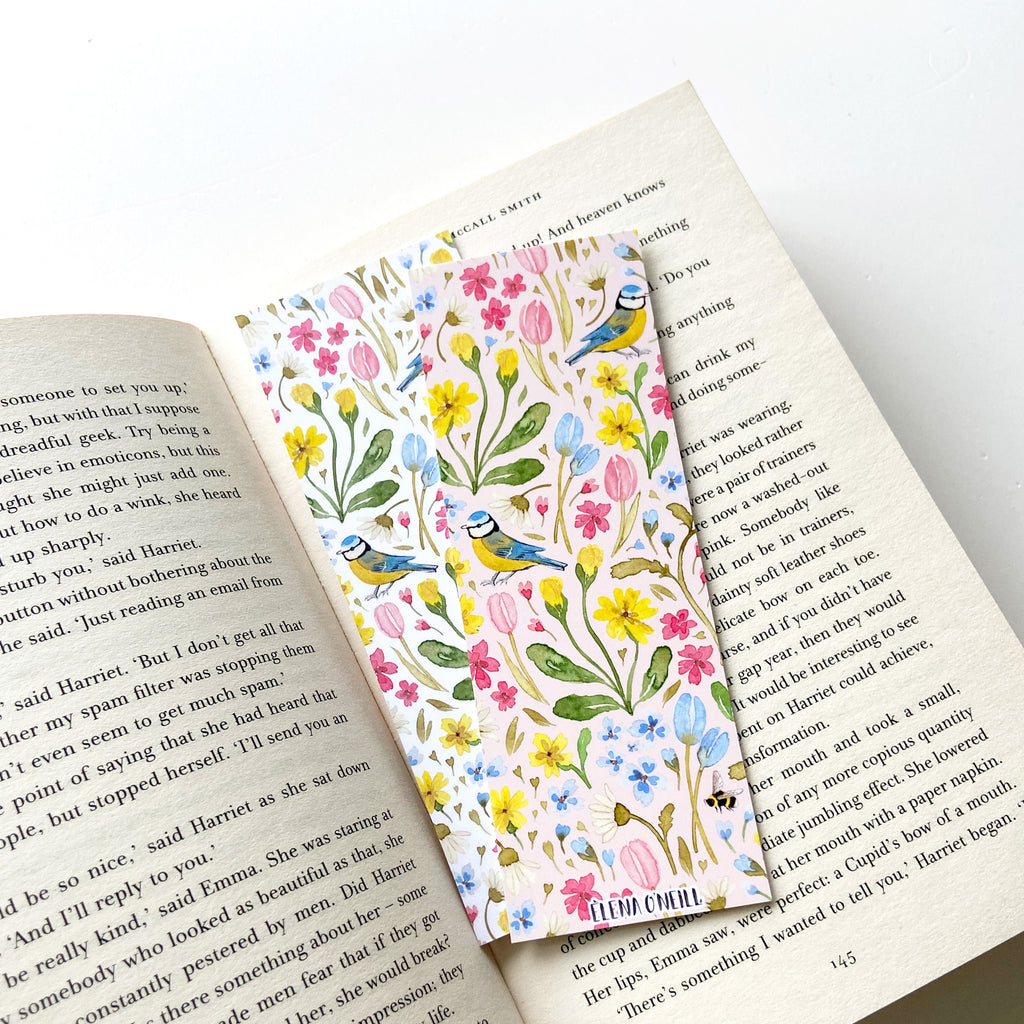 Blue tit Double sided bookmark