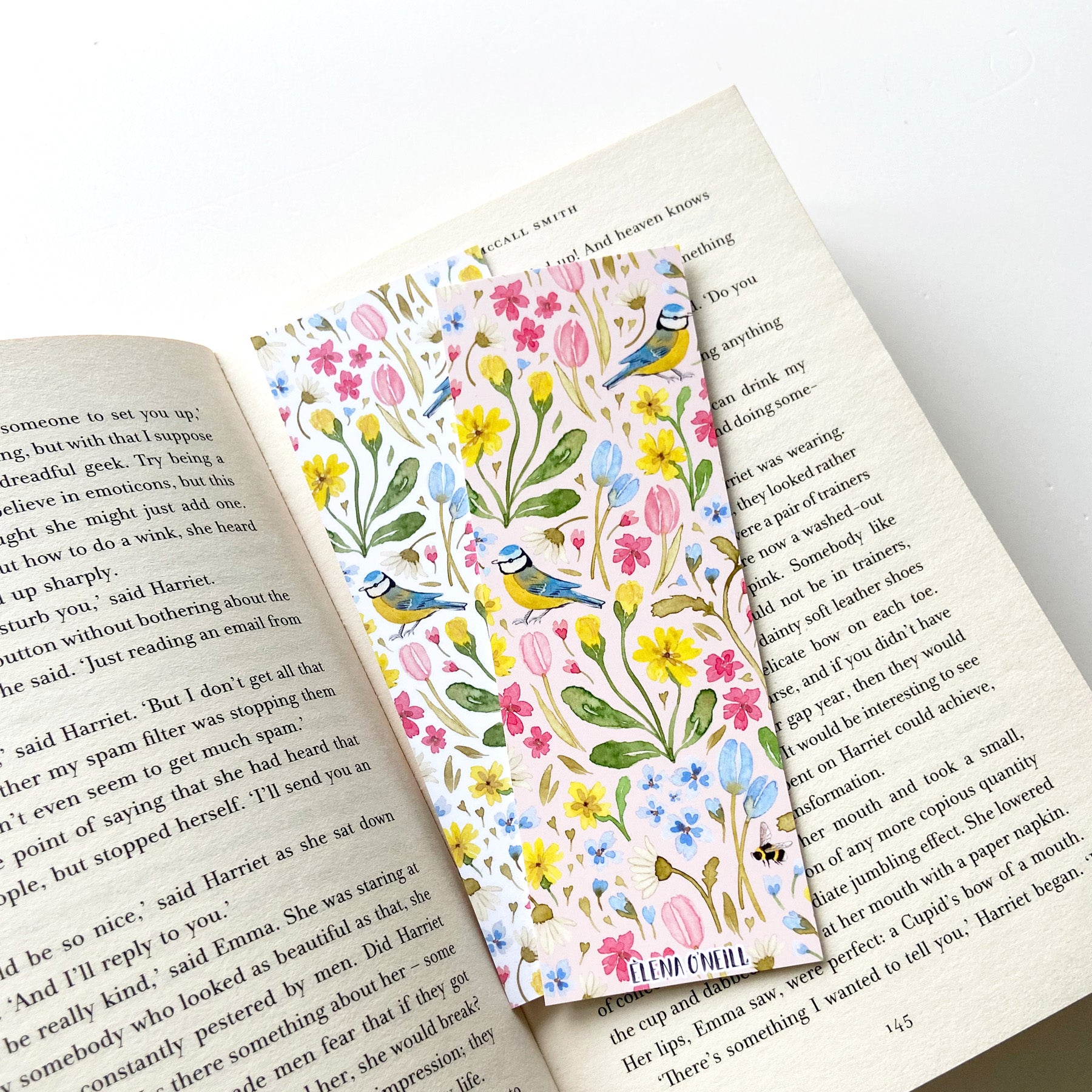 Blue tit Double sided bookmark