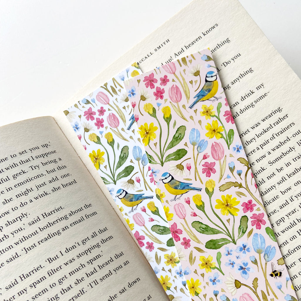 Blue tit Double sided bookmark