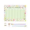 Blue tit floral week planner printable