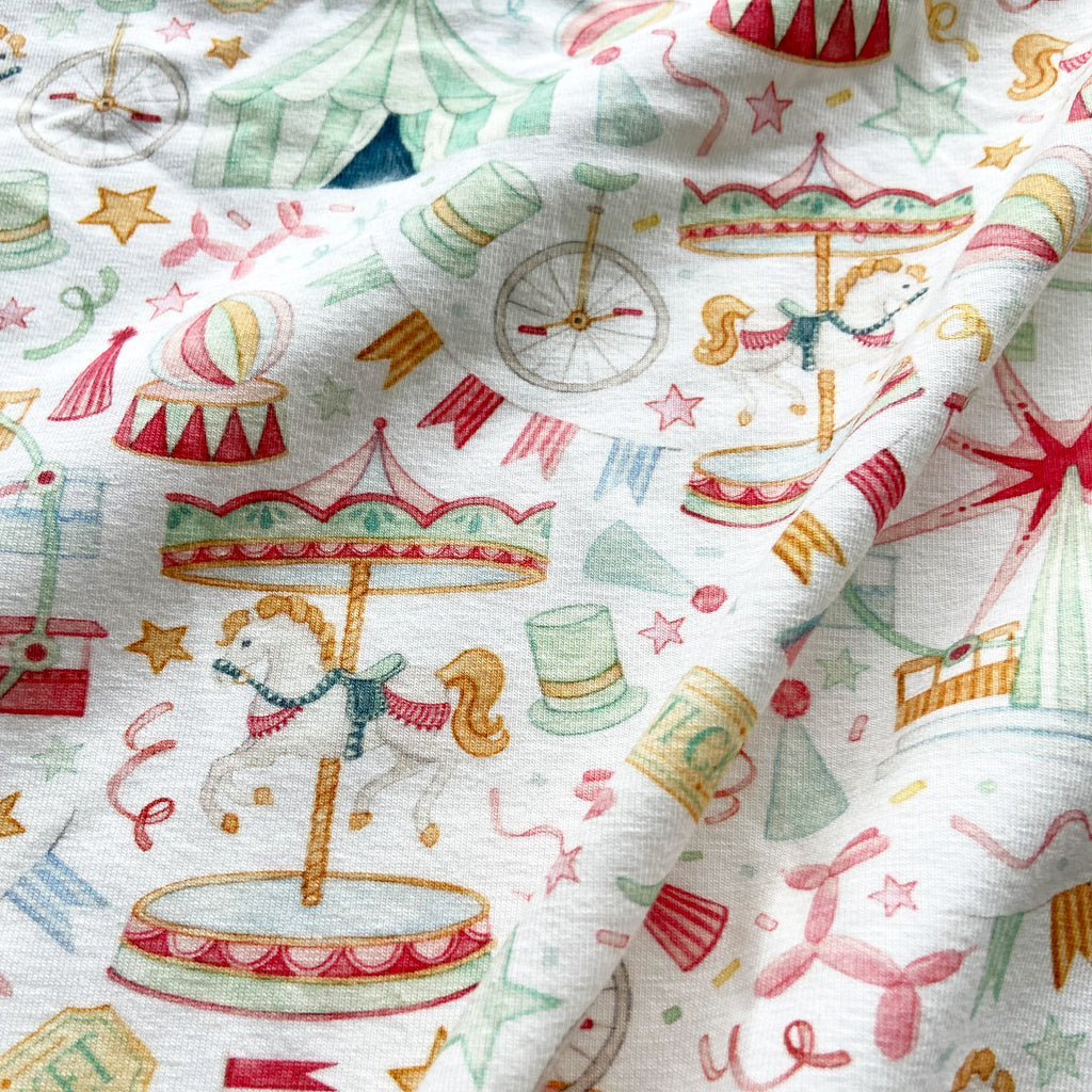 Fat Quarter Circus organic jersey fabric