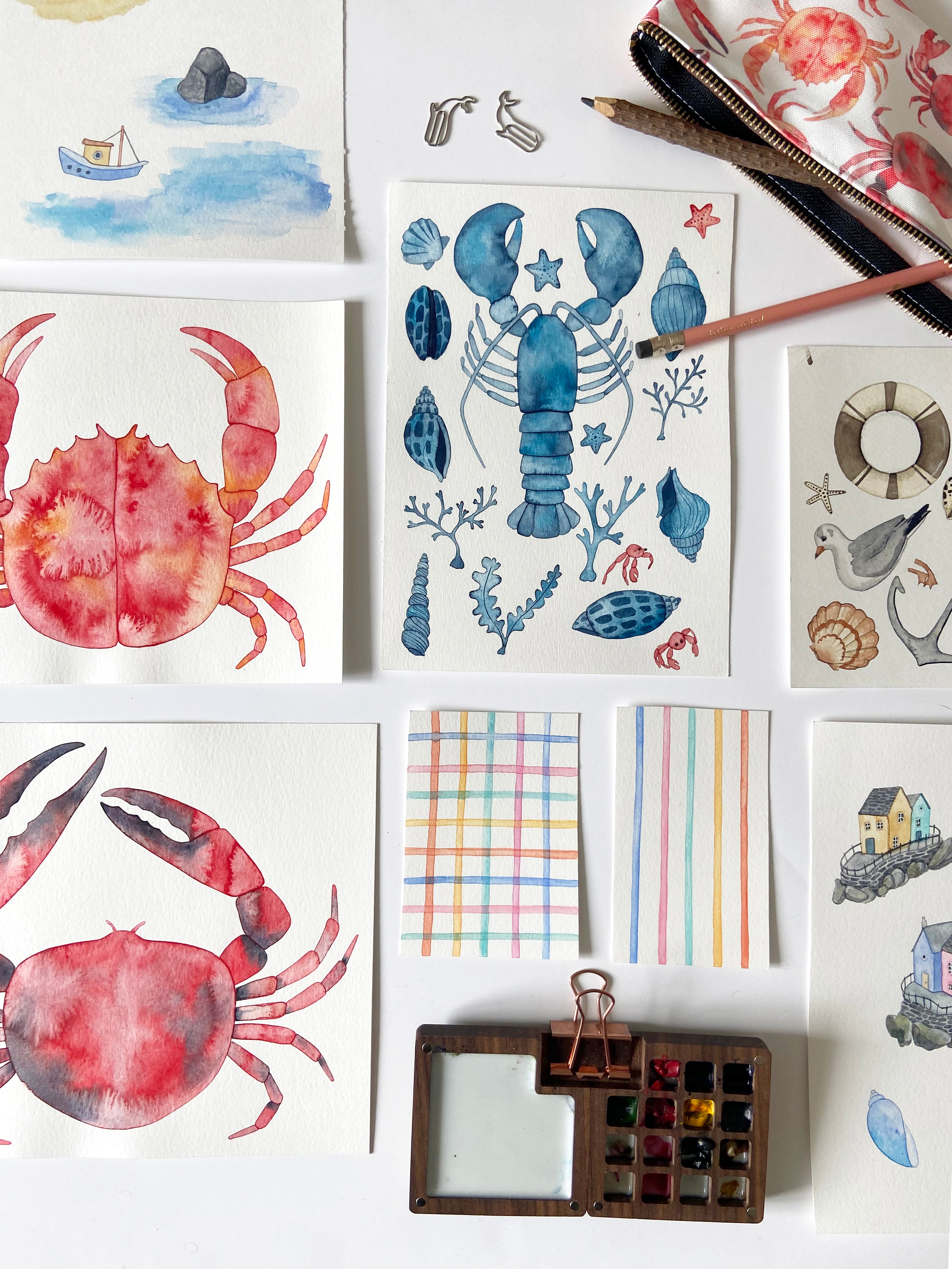 Crab pencil case