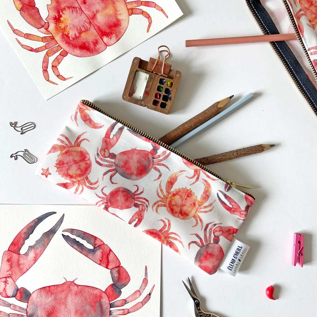 Crab pencil case