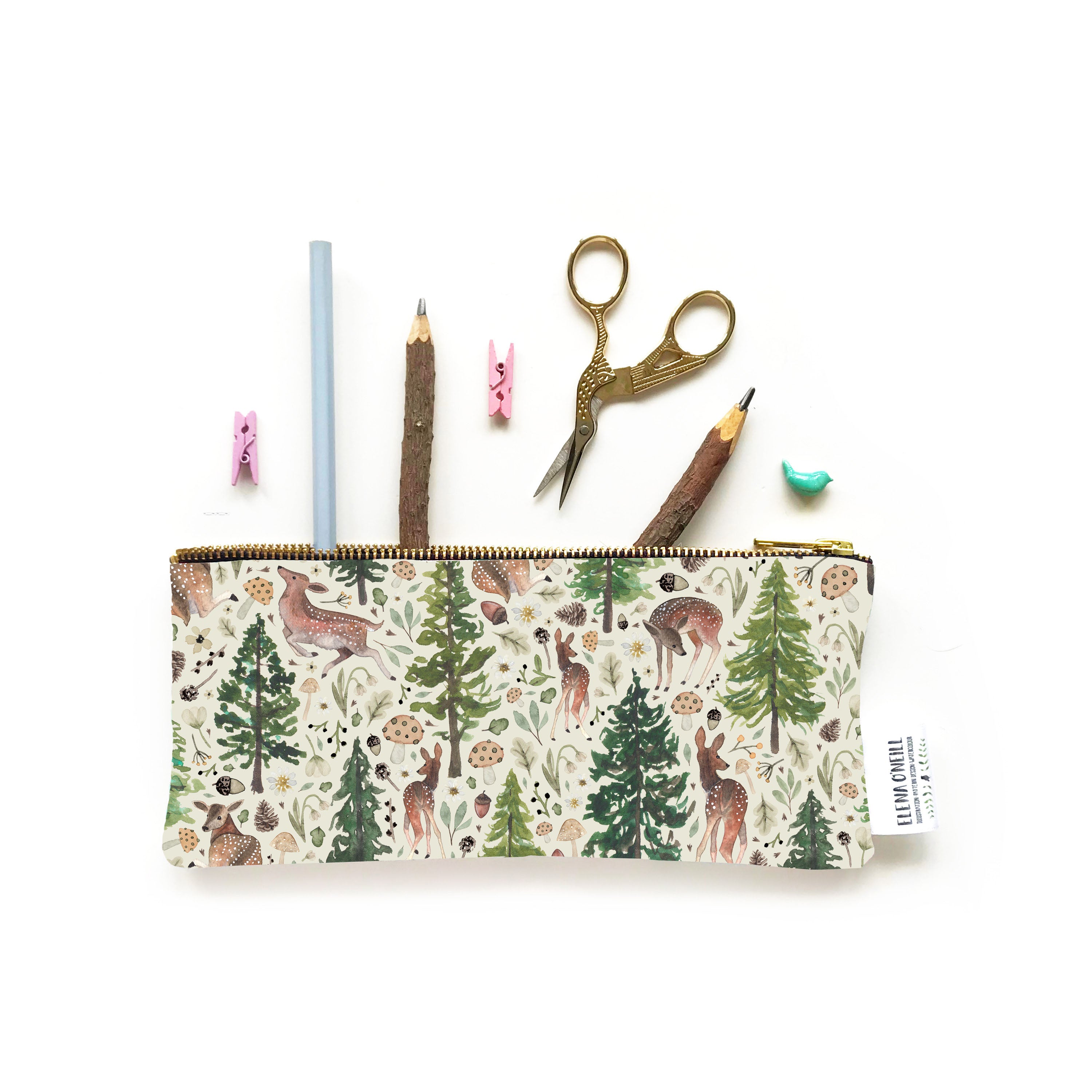 Deer forest pencil case