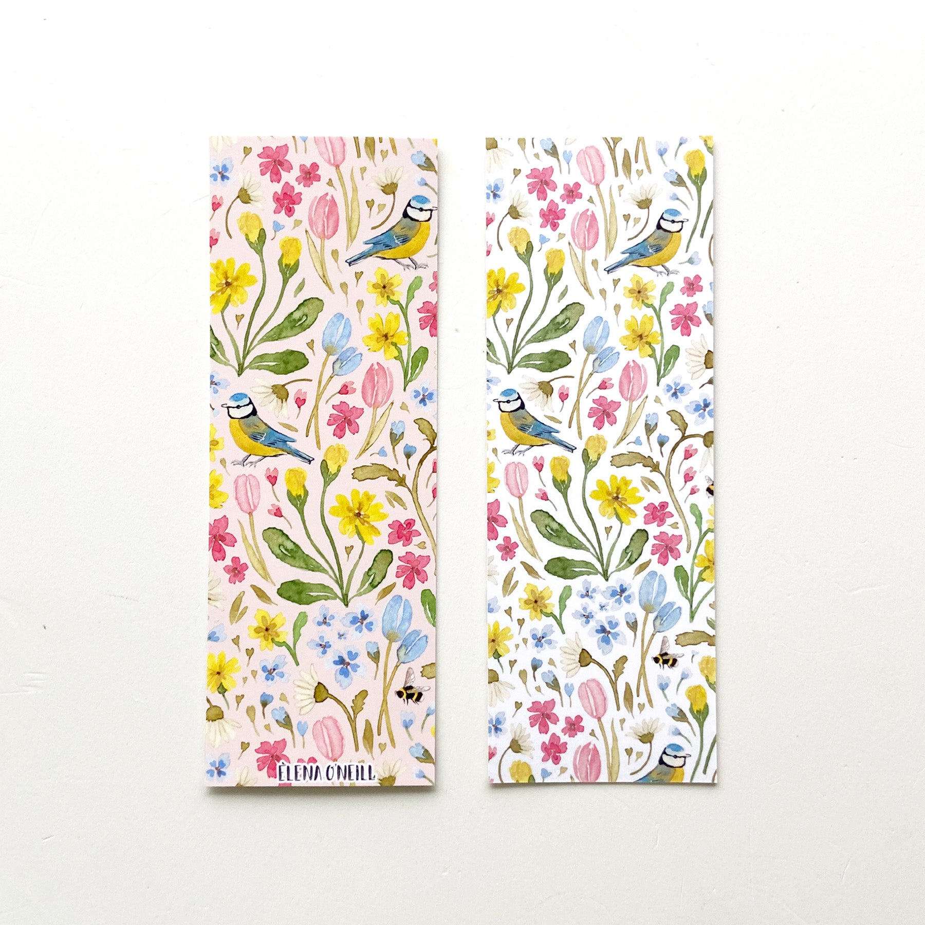 Blue tit Double sided bookmark