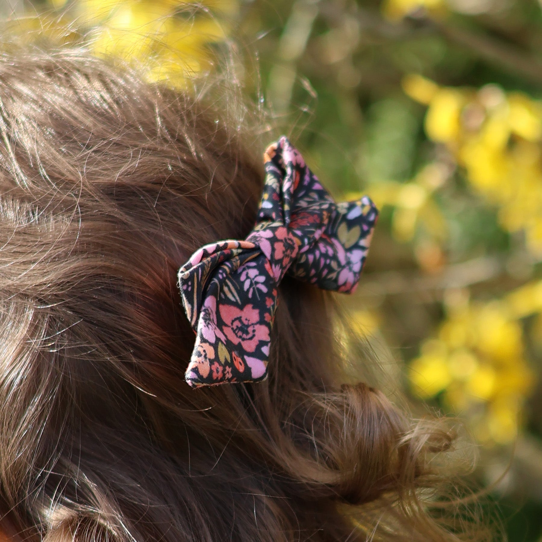 Summer evening floral - Hair Bow