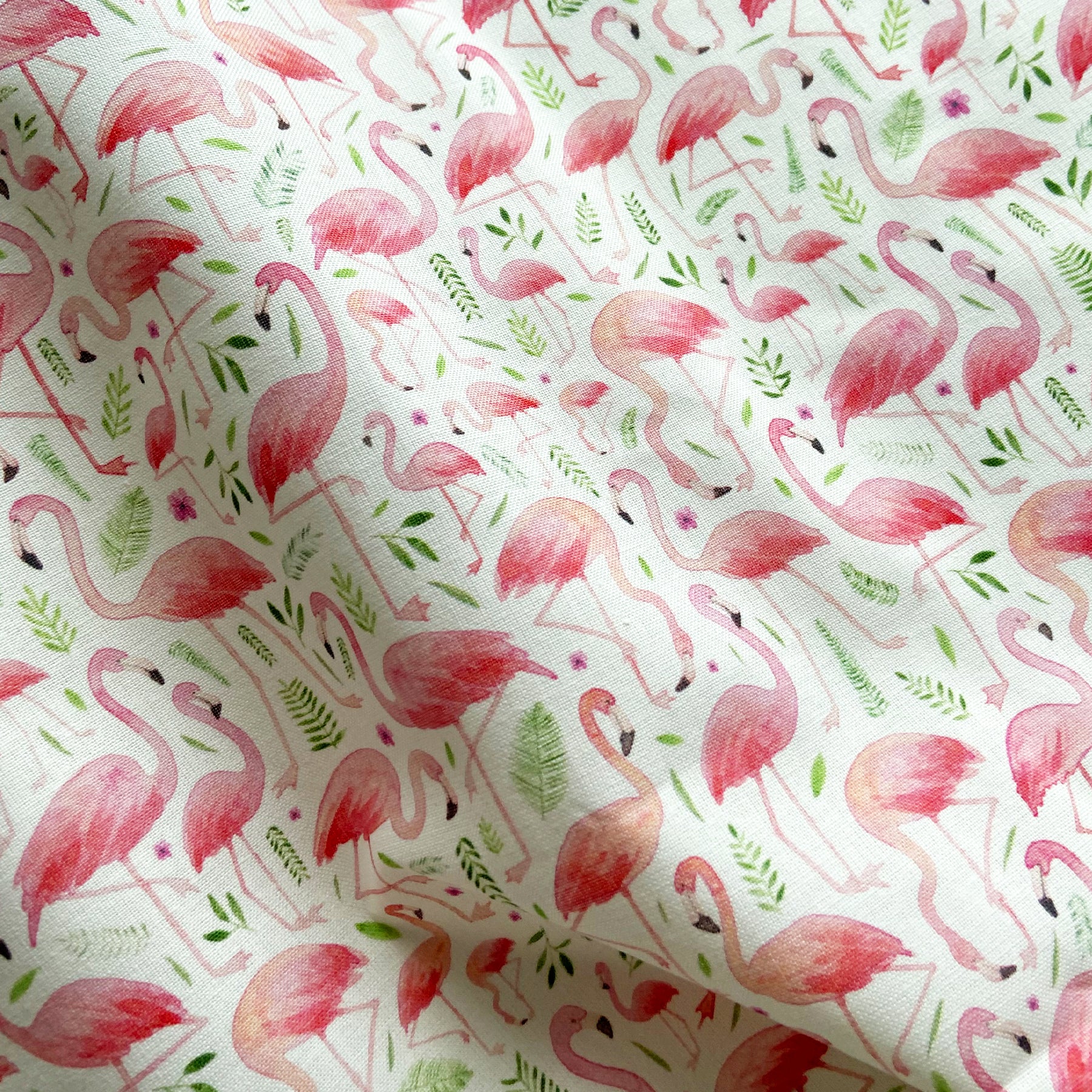 1m + flamingo cotton fabric