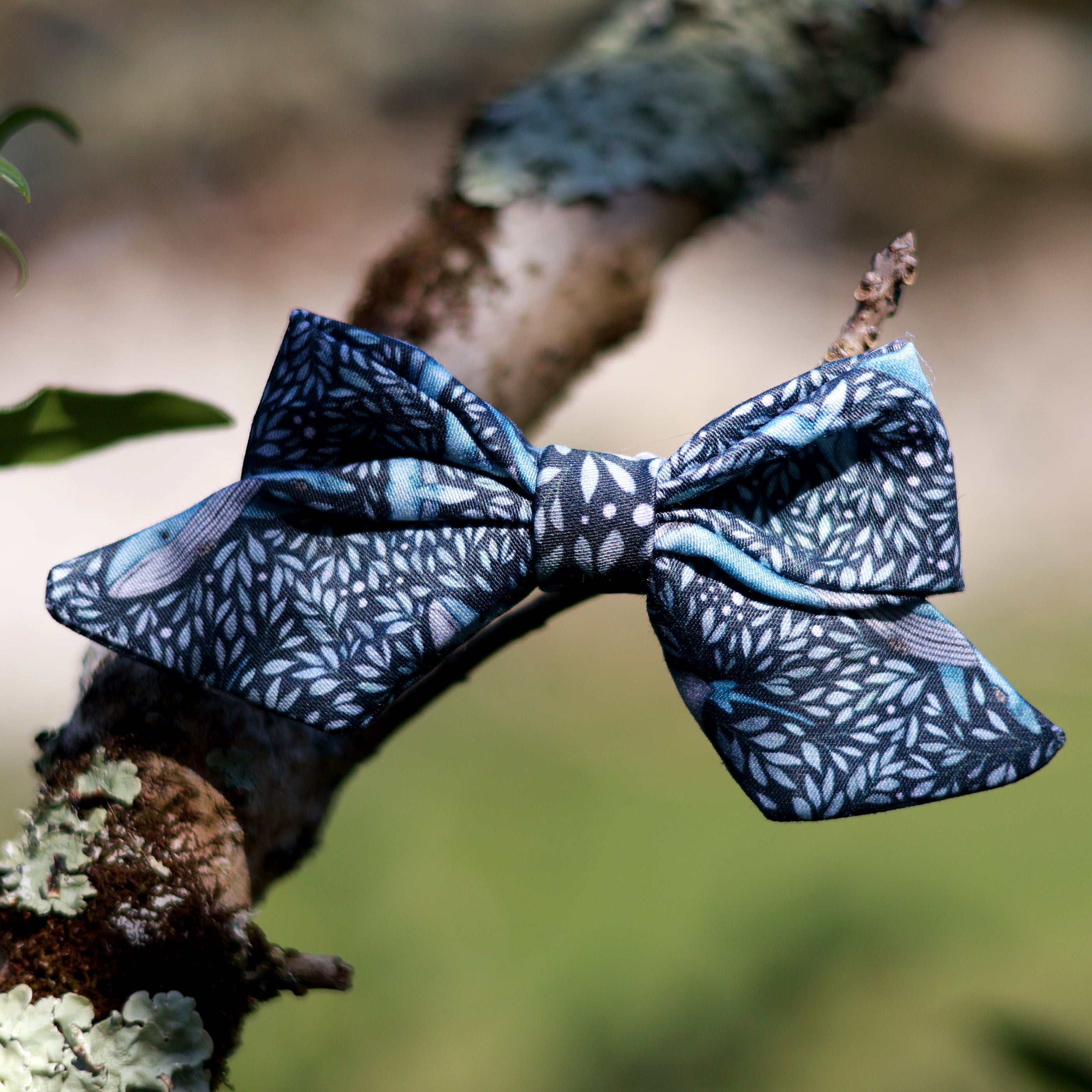 Floral Whale - Hair Bow
