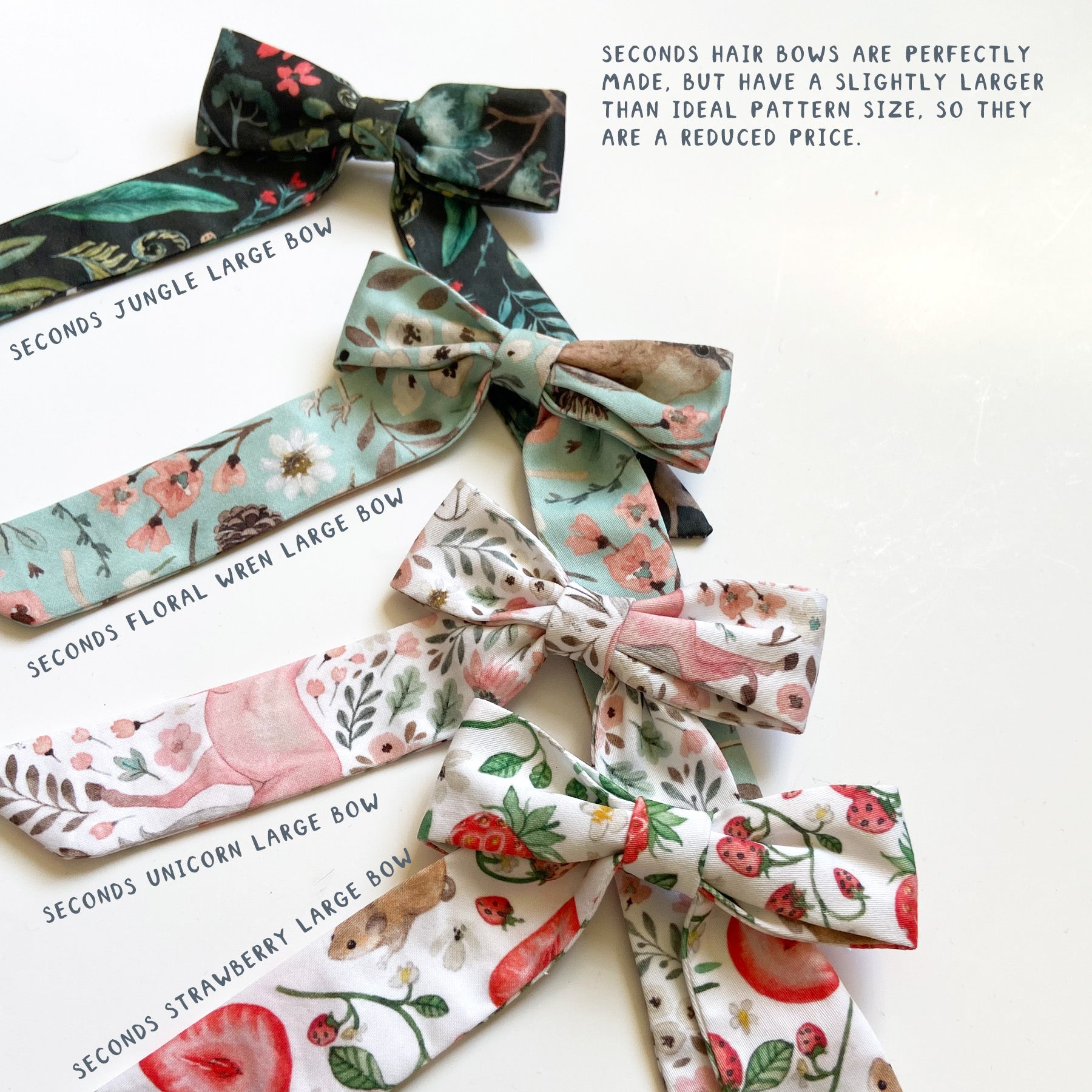 Floral Whale - Hair Bow