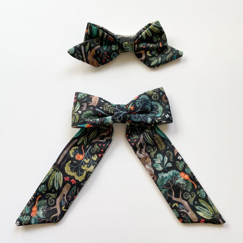Blue tit dark - Hair Bow