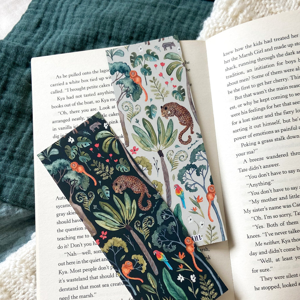 jungle double sided bookmark
