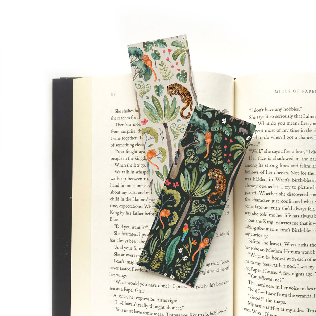 jungle double sided bookmark
