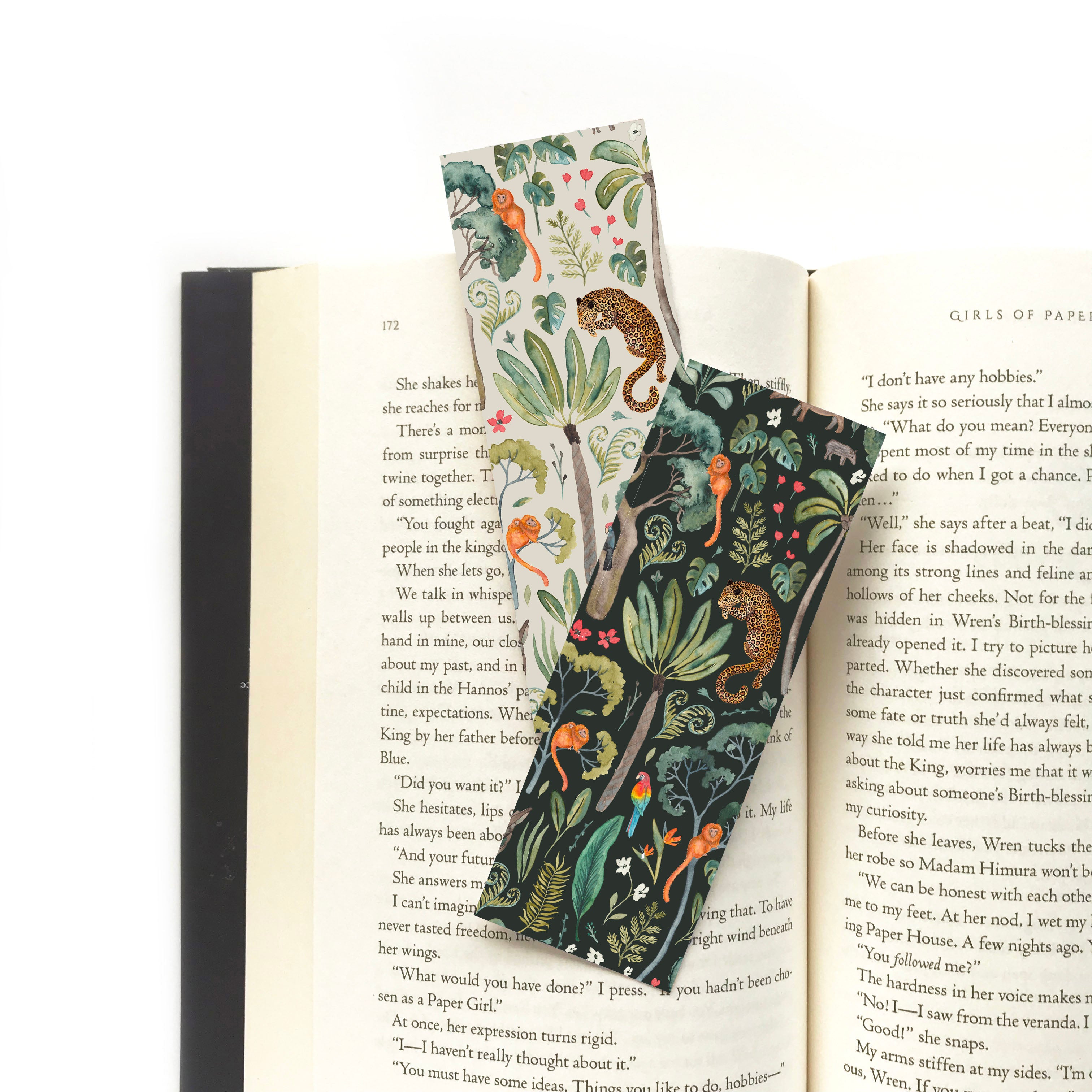 jungle double sided bookmark