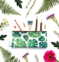 Monstera leaves pencil case