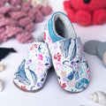 Magic under the sea - Barefoot soft sole shoes - inch blue - handmade in the UK