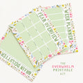 Blue tit floral overwhelm printable kit