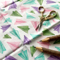 1m + paper airplane cotton fabric
