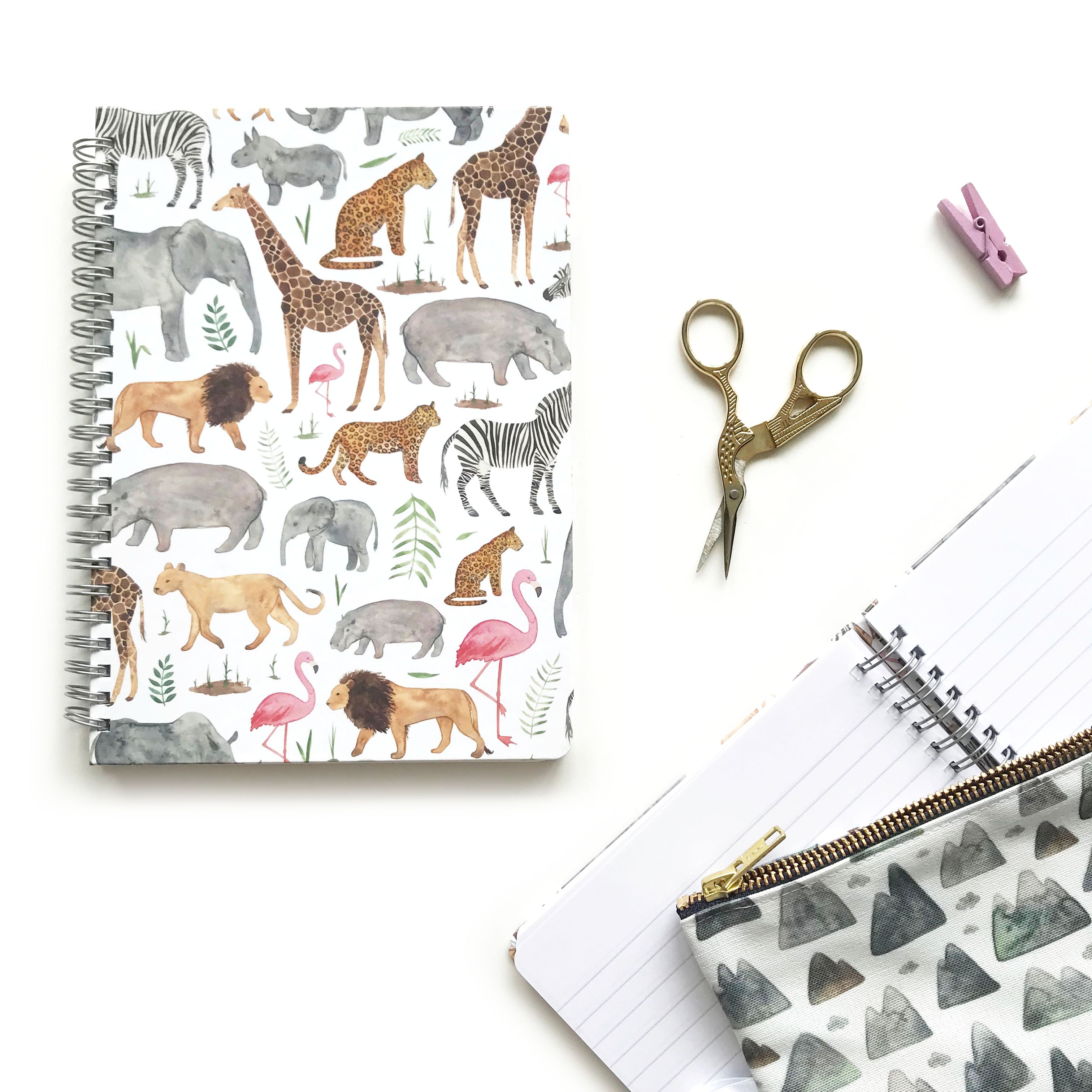 Safari Ring bound A5 Hardback Notebook