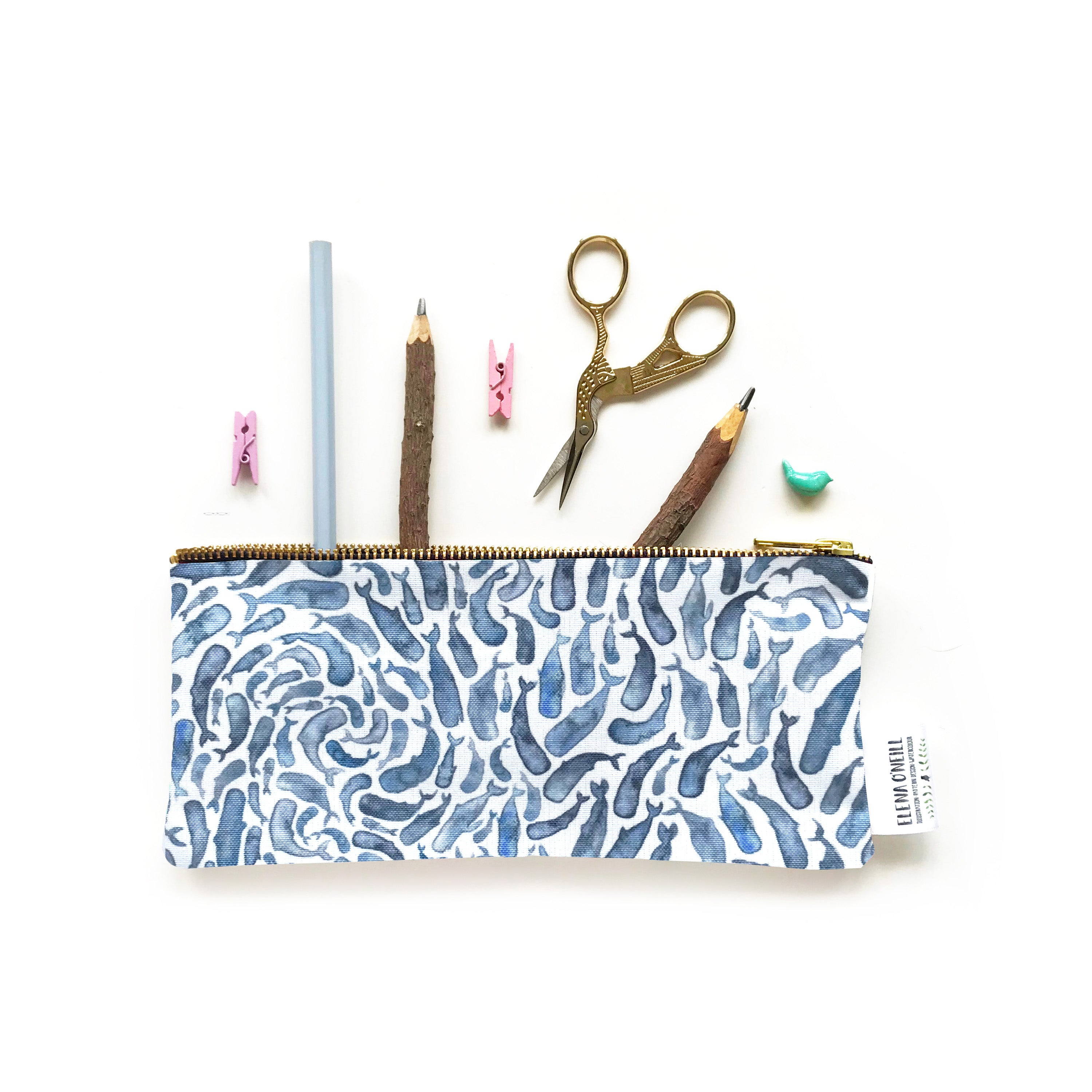 Sperm whale pencil case