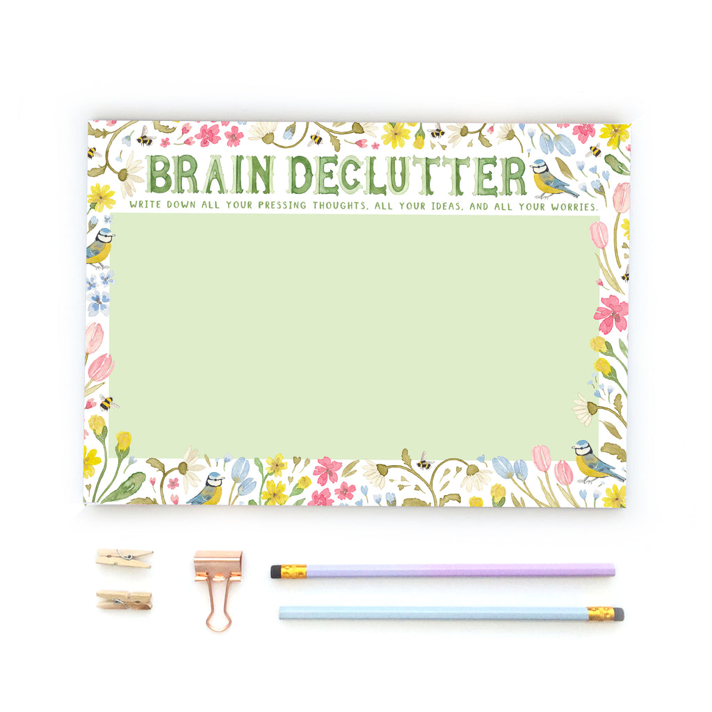 Blue tit floral overwhelm printable kit