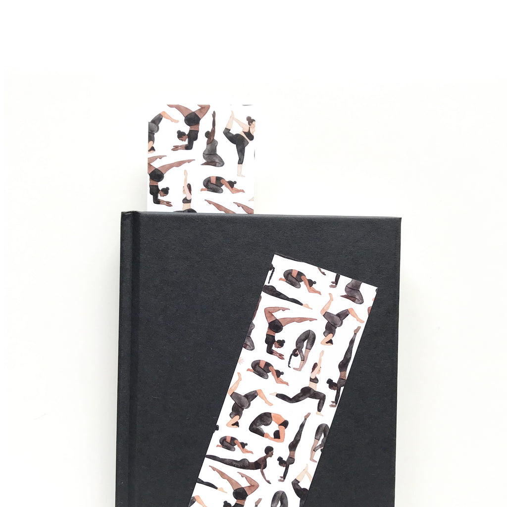 yoga double sided bookmark