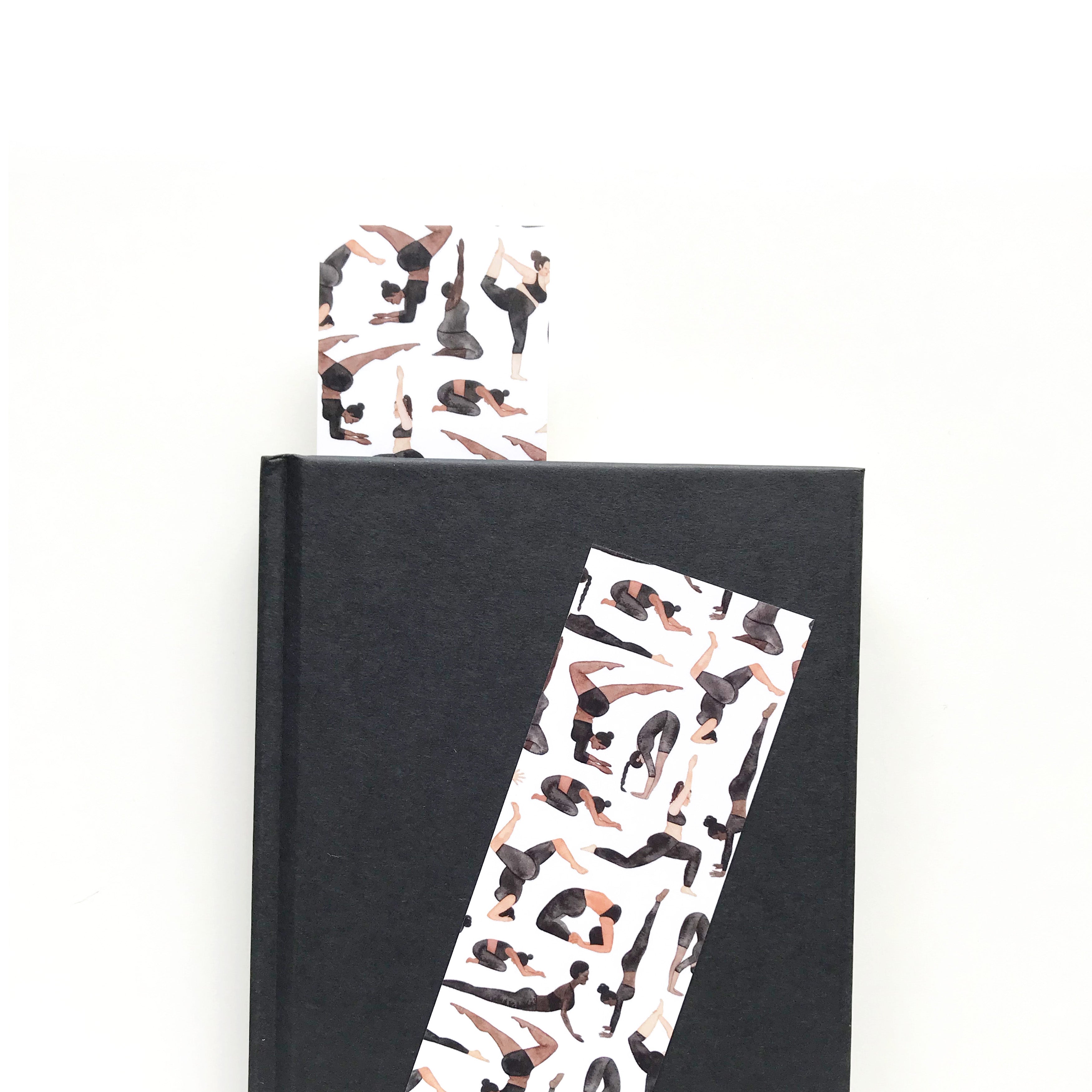 yoga double sided bookmark